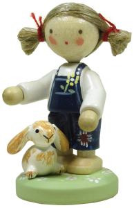 Flade Mädchen mit Schlappohrhase  (Flade 5269) Mädchen mit Schlappohrhase